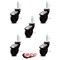 Service Caster 3 Inch Black Hooded Neoprene Rubber 3/8 Inch Threaded Stem Casters SCC, 5PK SCC-TS03S310-NPRB-BK-381615-5 - alternate 2